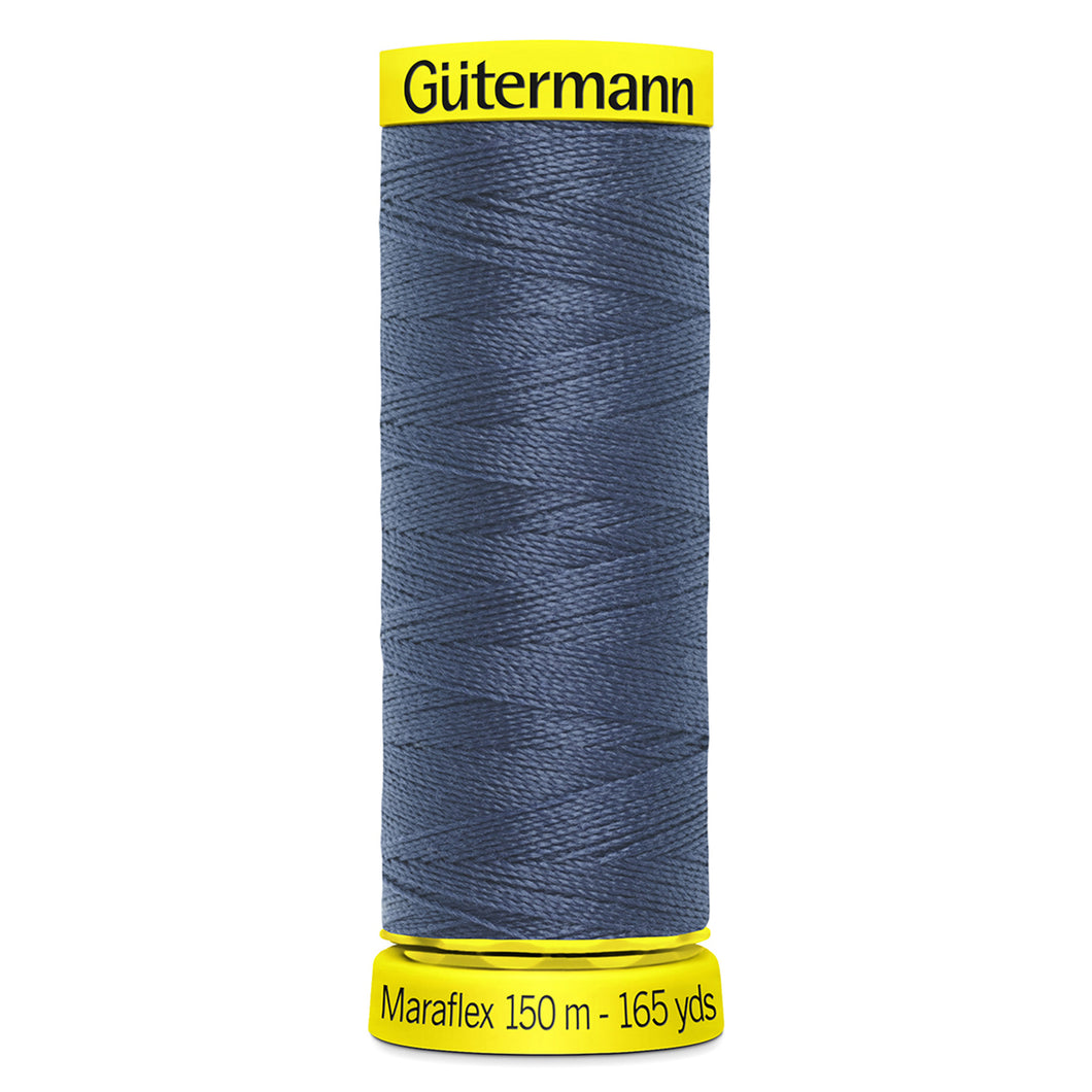 Gutermann - Maraflex Elastic Thread - 150m - 112 Blue Grey