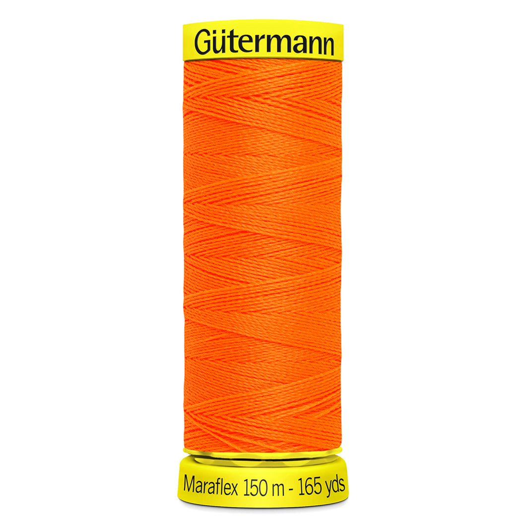 Gutermann - Maraflex Elastic Thread - 150m - 3871 Neon Orange