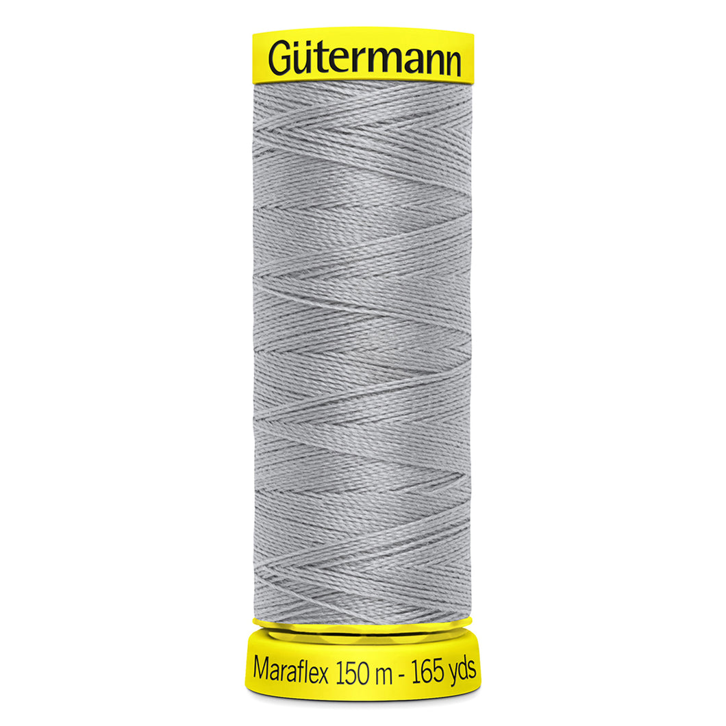 Gutermann - Maraflex Elastic Thread - 150m - 38 Mid Silver