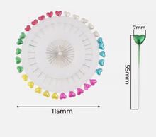 Load image into Gallery viewer, Trucraft - Sewing Pin Wheel - Heart Shape - Long Length x 30 Pieces