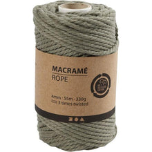 Load image into Gallery viewer, Creativ - Macrame Cord - 4mm Wide x 55m Roll - Moss Green