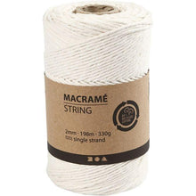 Load image into Gallery viewer, Creativ - Macrame Cord - 2mm Wide x 198m Roll - Off White