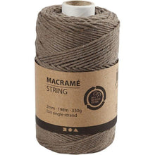 Load image into Gallery viewer, Creativ - Macrame Cord - 2mm Wide x 198m Roll - Light Brown