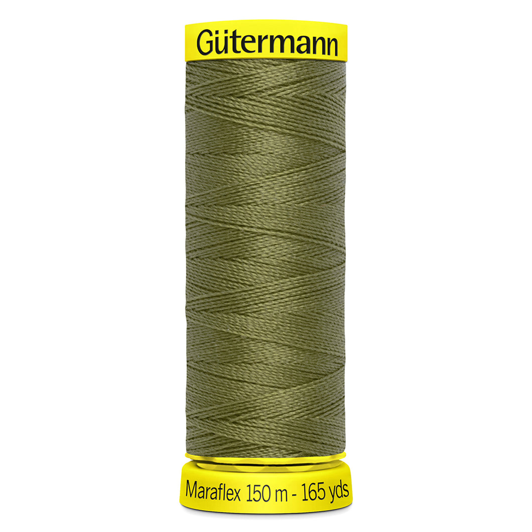 Gutermann - Maraflex Elastic Thread - 150m - 432 Olive Green