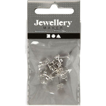 Load image into Gallery viewer, Creativ – Silver Plated Stud Earring Bases: 13mm (Pack of 10)