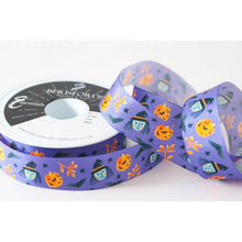 Load image into Gallery viewer, Berisfords - Halloween Hocus Pocus Satin Ribbon - 25mm x 25m Reel