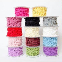 Load image into Gallery viewer, Pom Pom Sewing Trim - 5mm Wide x 10m Roll - Choice of 17 Colours