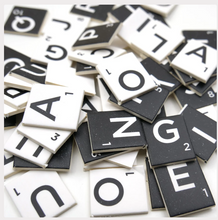 Load image into Gallery viewer, Dovecraft - Scrabble Letter Tiles - 2cm x 150 - BLACK & WHITE