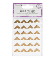 Load image into Gallery viewer, Dovecraft - Photo Corners - Gold - Self Adhesive - Sheet of 24