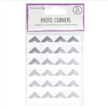 Load image into Gallery viewer, Dovecraft - Photo Corners - Silver - Self Adhesive - Sheet of 24