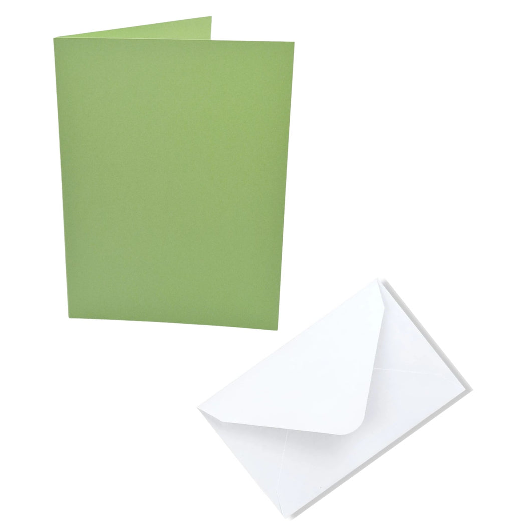 Trucraft - A6 Blank Cards and Envelopes - Lime Green - Pack of 10