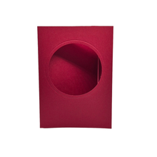 Load image into Gallery viewer, Trucraft - Red Blank Circle Tri Fold Aperture Cards with Envelopes - 16cm x 11cm - Pack of 5