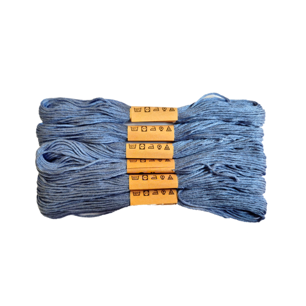 Trucraft - Embroidery Cross Stitch Thread - Colour Safe - 6 Skein Pack - Airforce Blue