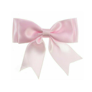 Trucraft - 8.5cm Satin Ribbon Double Craft Bows - BABY PINK - Pack of 5