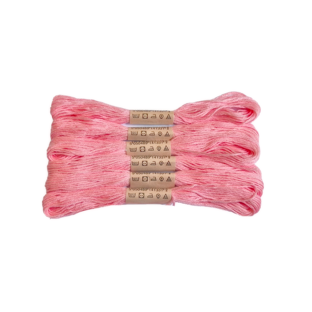 Trucraft - Embroidery Cross Stitch Thread - Colour Safe - 6 Skein Pack - Bubblegum