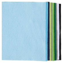 Load image into Gallery viewer, Creativ Company - A4 Felt Sheets - Blue Green Mix - Pack of 10