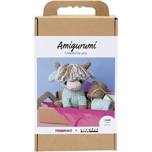 Load image into Gallery viewer, Hoooked X Creativ - Crochet Craft Kit - Amigurumi Mint / Beige Cow