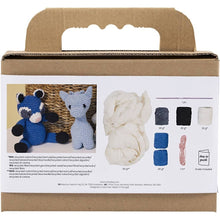 Load image into Gallery viewer, Hoooked X Creativ - Crochet Craft Kit - Amigurumi Blue Raccoon