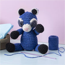 Load image into Gallery viewer, Hoooked X Creativ - Crochet Craft Kit - Amigurumi Blue Raccoon