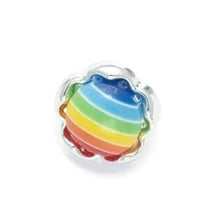Load image into Gallery viewer, Trucraft - 11mm Silver Daisy Rainbow Buttons Shank Fitting - Pack of 50