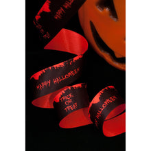 Load image into Gallery viewer, Berisfords - Happy Halloween Orange Satin Ribbon - 25mm x 20m Reel