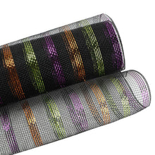 Load image into Gallery viewer, Habicraft - Black Halloween Economy Decorative Poly Mesh - 25cm x 9.14m Roll