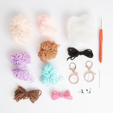 Load image into Gallery viewer, Simply Make - Crochet Craft Kit - Amigurumi Time for Treats Keyrings