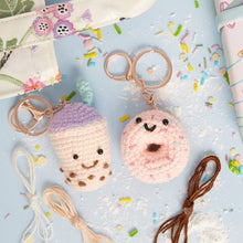 Load image into Gallery viewer, Simply Make - Crochet Craft Kit - Amigurumi Time for Treats Keyrings