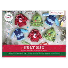 Load image into Gallery viewer, Simply Make - Felt Kit - Christmas Jumpers - 6 Pieces