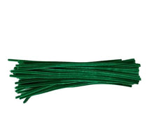 Load image into Gallery viewer, Trucraft Green Chenille Stems – Premium Pipe Cleaners - 100 Pack - 6mm x 30cm