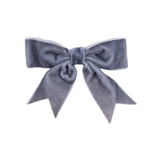 Load image into Gallery viewer, Trucraft - 8.5cm Velvet Ribbon Double Craft Bows - Grey - Pack of 5