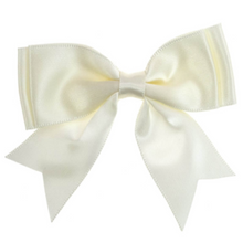 Load image into Gallery viewer, Trucraft - 8.5cm Satin Ribbon Double Craft Bows - IVORY - Pack of 5
