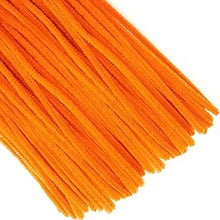 Load image into Gallery viewer, Trucraft Orange Chenille Stems – Premium Pipe Cleaners - 100 Pack - 6mm x 30cm