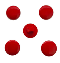 Load image into Gallery viewer, Trucraft - 11mm - Flat Round Shank Buttons - Pack of 5 - Red