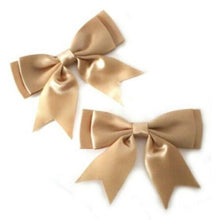 Load image into Gallery viewer, thecraftshop.net 25mm Satin Ribbon Double Bows - Beige Tan