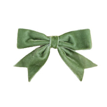 Load image into Gallery viewer, Trucraft - 8.5cm Velvet Ribbon Double Craft Bows - Sage Green - Pack of 5