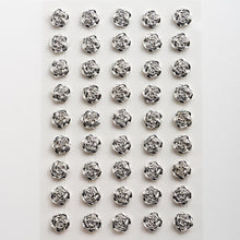 Load image into Gallery viewer, Italian Options – 1cm Silver Resin Roses: Self-Adhesive (Pack of 45)