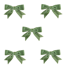 Load image into Gallery viewer, Trucraft - 8.5cm Velvet Ribbon Double Craft Bows - Sage Green - Pack of 5