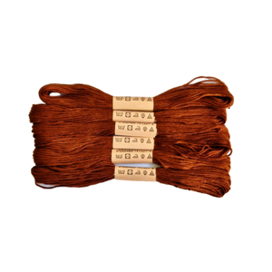 Trucraft - Embroidery Cross Stitch Thread - Colour Safe - 6 Skein Pack - Warm Brown