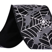 Load image into Gallery viewer, Habicraft - Halloween Bat Black Wired Ribbon - 63mm Wide x 9.14m Reel