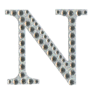 thecraftshop.net - eleganza 5cm glitter rhinestone capital letter N 5060223026800