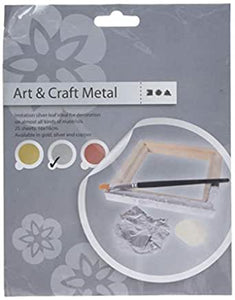 Creativ - Art & Craft Metal - Gilding Foil - 25 Sheets - Silver Leaf