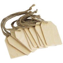Load image into Gallery viewer, thecraftshop.net Dovecraft Essentials - Wooden Tags with String - Pack of 20
