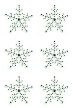 Load image into Gallery viewer, thecraftshop.net Italian Options - Rhinestone Christmas Snowflake Stickers x 6