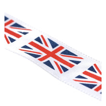 Load image into Gallery viewer, Union Jack - 20mm Satin Single Sided Ribbon - 10m Reel