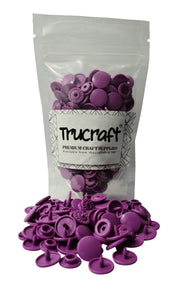 Trucraft - Plastic Kam Snaps - 50 Sets - B41 Glossy Violet - Size 20 T5