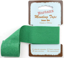 Load image into Gallery viewer, www.thecraftshop.net Nortexx - Iron on Mending Tape - GREEN - 35mm Wide x 1m
