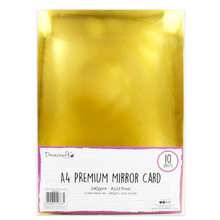 Load image into Gallery viewer, Dovecraft - Premium Mirror Card - GOLD - 240gsm - 10 x A4 Sheets