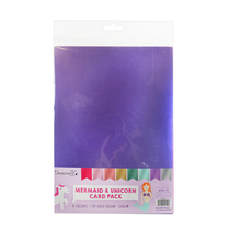 Load image into Gallery viewer, Dovecraft - Premium Mirror Card - Mermaid and Unicorn - 240gsm - 8 x A4 Sheets
