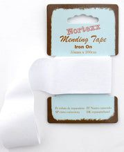 Load image into Gallery viewer, WWW.THECRAFTSHOP.NET Nortexx - Iron on Mending Tape - WHITE - 35mm Wide x 1m